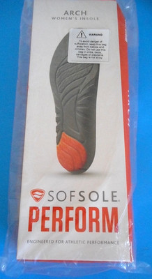 Sof Sole Arch Full Length Women's Shoe Insoles-New in Pkg. Size 8-11