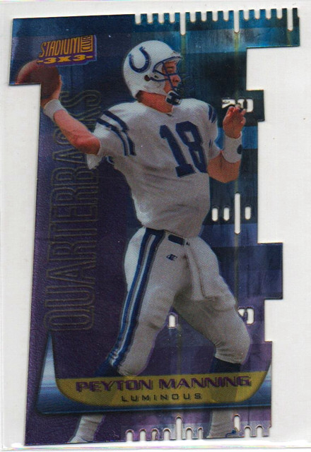 Topps Stadium Club 1999 Peyton Manning 3x3 Luminous Die-Cut #T4A Colts