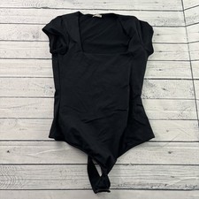 Free People Intimately Short Sleeve Bodysuit Women's Medium Black