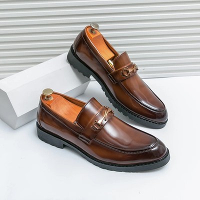 Men's Business Dress Shoes Loafers Pu Leather Oxfords Business Office Shoes