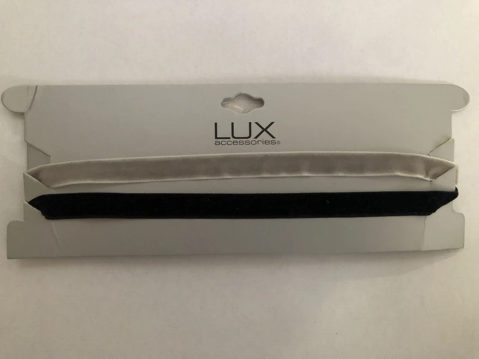 New Lux Accessories Set Of 2 Necklace Choker Black Gray Color Combine Shipping - Image 2 of 3