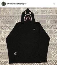 A Bathing Ape Bape Shark Pullover Hoodie Size Large