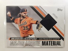 Brandon Crawford Giants 2024 Topps Major League Material Patch 💯🔥