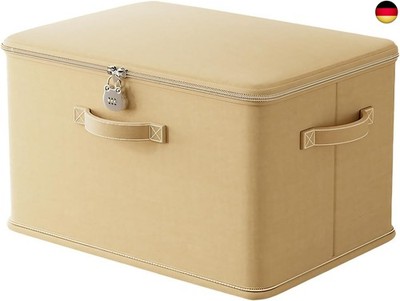 Abschließbare Box Faltbare Aufbewahrungbox mit Deckel Faltbare Organizer Box Auf