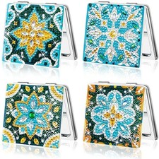 Diamond Painting Mirror,Pocket Mirror Cover Portable N-geometry-mr042