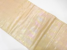 7502786: JAPANESE KIMONO / ANTIQUE FUKURO OBI / SILK / WOVEN SHOKKKOMON