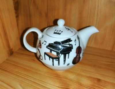 Teekanne Instrumente Musikliebhaber Roy Kirkham feines Knochenporzellan