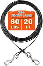 Dog Tie Out Cable for Yard and Camping