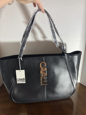 Cavalli Class Sandra Shopper In Black 19  x 11  x 7 