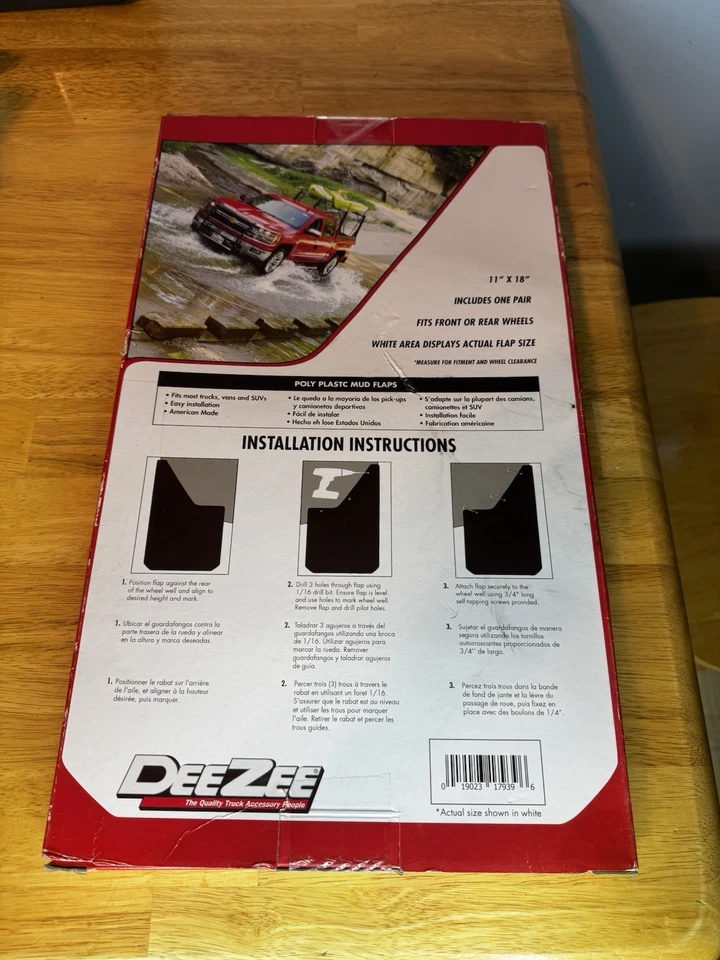 Juego de 2 guardabarros delanteros o traseros DZ17939 Dee Zee lado conductor y pasajero Foto 2 de 2