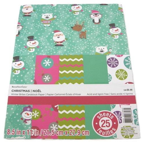 NIP Recollections CHRISTMAS NOEL 8.5" x 11" Holiday Cardstock Scrapbook Paper - Picture 4 of 5