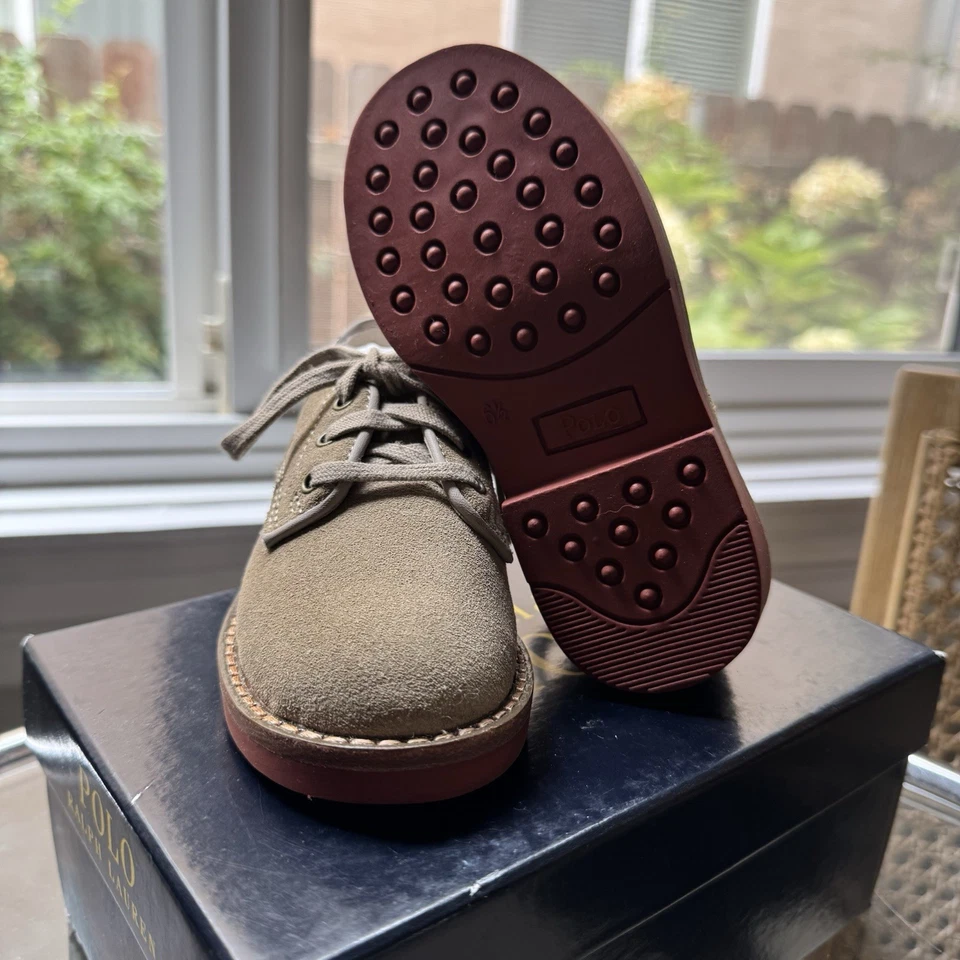 Sapato Oxford Polo Ralph Lauren Masculino Camurça Marrom, Novo Com Caixa, Tamanho: 6.5 Masculino - Imagem 3 de 3