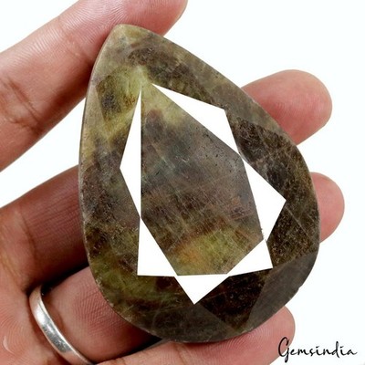 600 Ct Natural Untreated Brown Sapphire Pear Cut Faceted Earth Mined Huge Gems