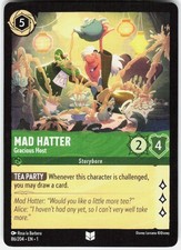 Mad Hatter - Gracious Host 86/204 Uncommon The First Chapter Lorcana NM/M