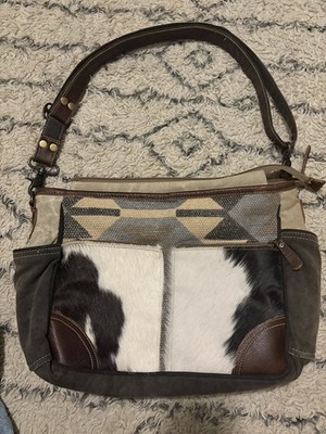 Myra Crossbody Purse Cowhide Pockets