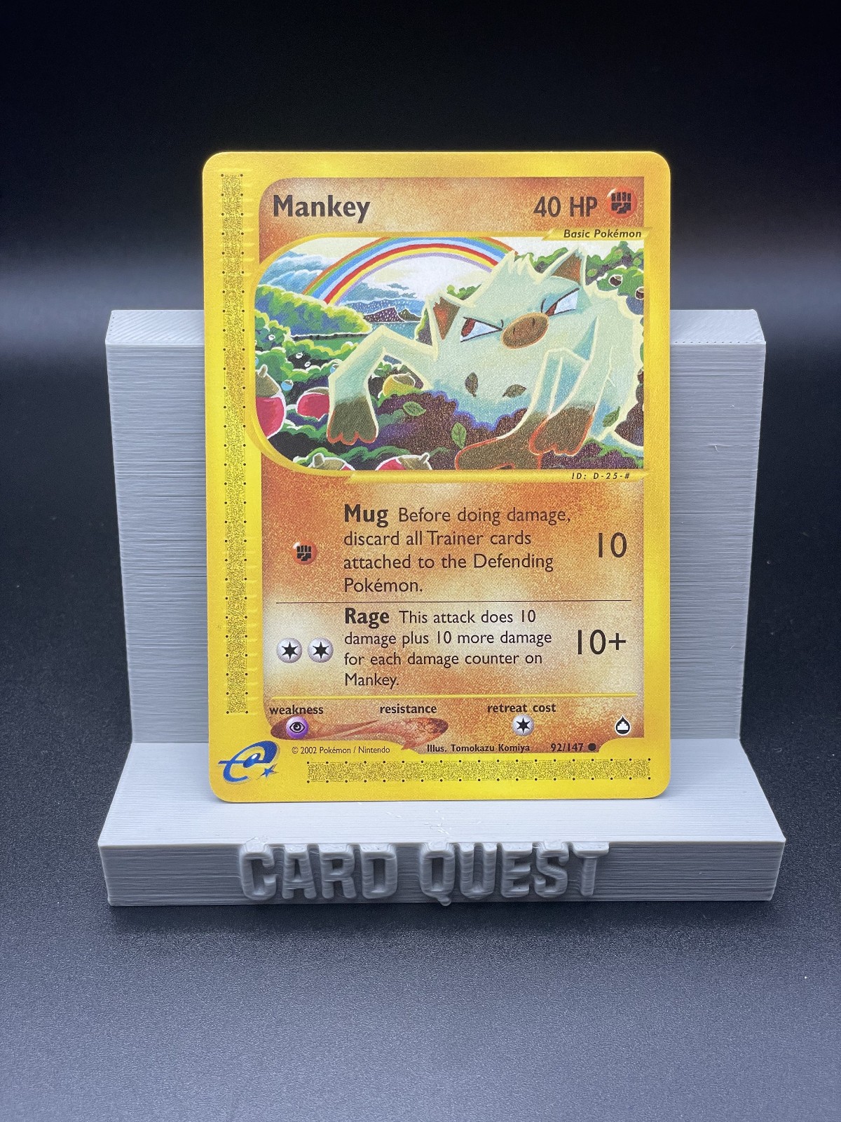 Pokémon TCG Mankey 92/147 Aquapolis NM | Tomokazu Komiya Art