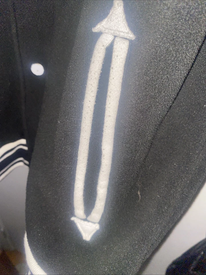 Chaqueta Universitaria True Religion Para Hombre Talla Grande Negra Gris Bolsillos con Capucha Foto 4 de 4