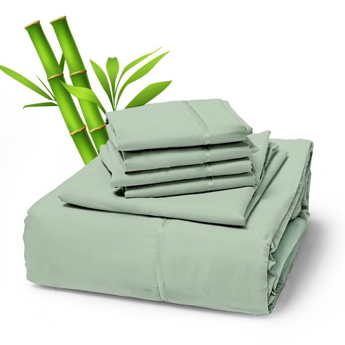 6 Piece Premium Bamboo Sheet Set, Deep Pockets, 50 Colors, 2200 Count, Soft - Picture 179 of 263