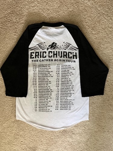 Eric Church GATHER AGAIN concert tour T-Shirt Jack Daniels bottle label Small - Picture 2 of 2
