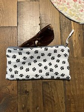 Handmade Dog Lovers Eyeglass Pouch NWOT Gray Zipper