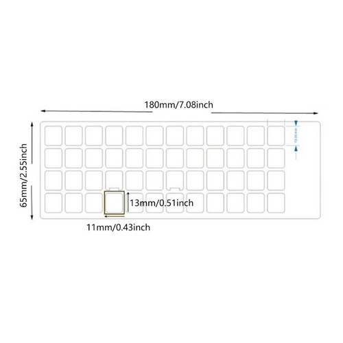 2Pcs Portuguese Keyboard Stickers Keyboard Letters Replacement Sticker White - Afbeelding 8 van 9