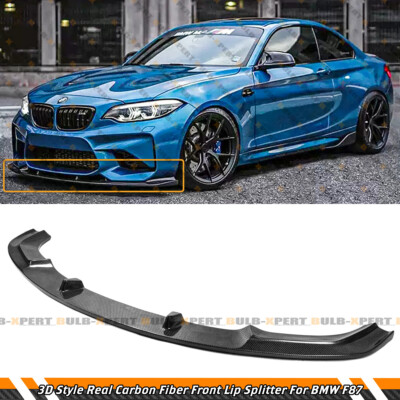 For 2016-18 BMW F87 M2 Base Real Carbon Fiber 3D Style Front
