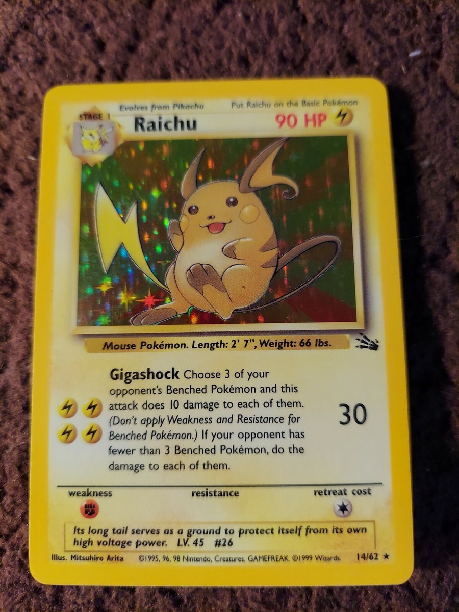 旧裏ポケカ　ライチュウ（Raichu Rare Holo ）　レアカード 2026年最新】Yahoo!オークション -ポケモンカード 旧裏面 ライチュウ ポケモンカードゲーム