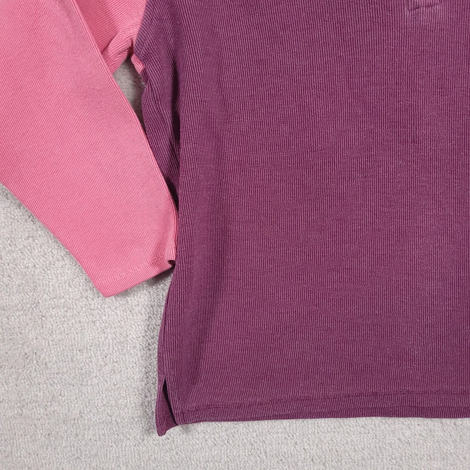 Studio Works Sweater Women's Mediun Pink Purple Colorblock Long Sleeve Heavy - Image 4 of 4