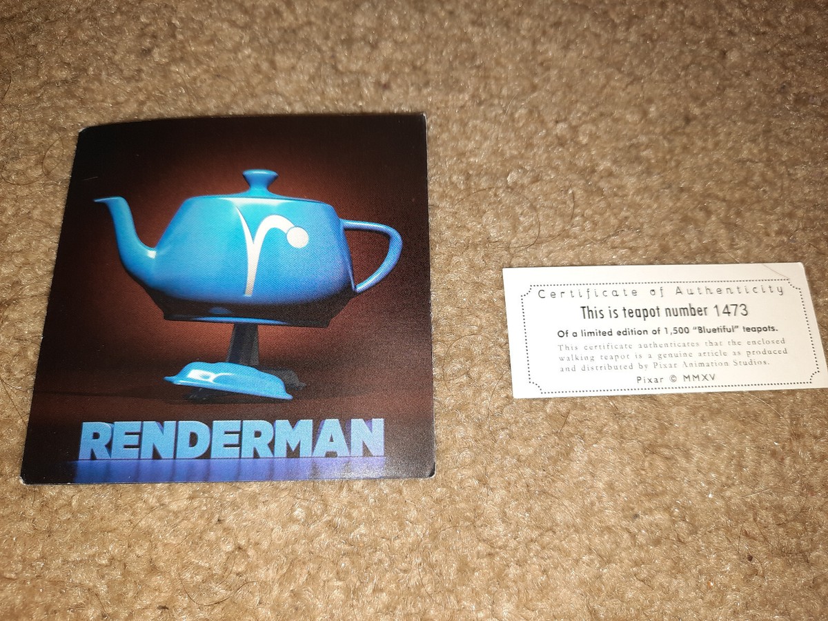 Siggraph Renderman Pixar Bluetiful Walking Teapot 2015 1473/1500