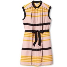 Jason Wu for Target Sleeveless Belted Collared Stripe Sheath Dress Women’s XS