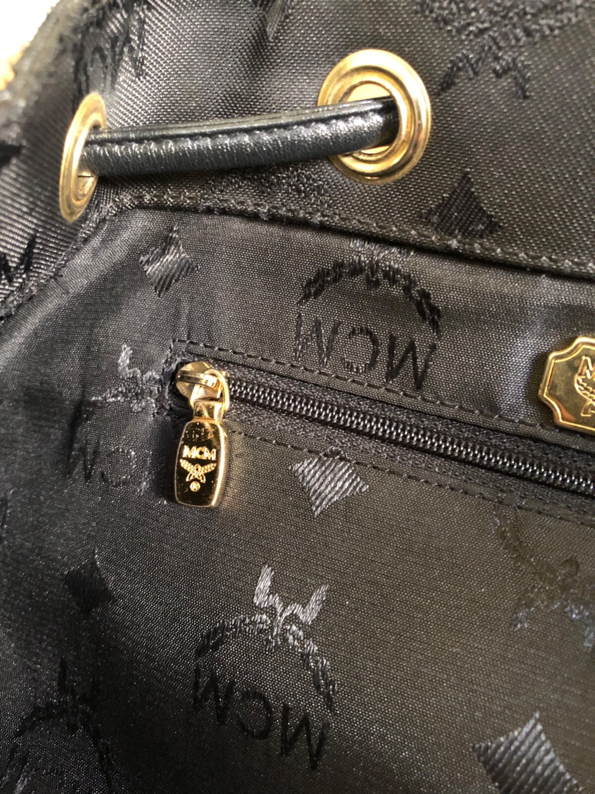 MCM BLACK NYLON BACKPACK BAG CARRY ALL VINTAGE Jacqu… Gem