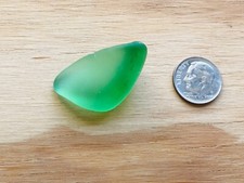FOREST GREEN Partially Machine Tumbled LARGE CHUNK Genuine Sea Beach Glass