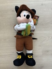 NEW Disney Harvest Pilgrim Greeter Mickey Mouse 24" Plush Thanksgiving