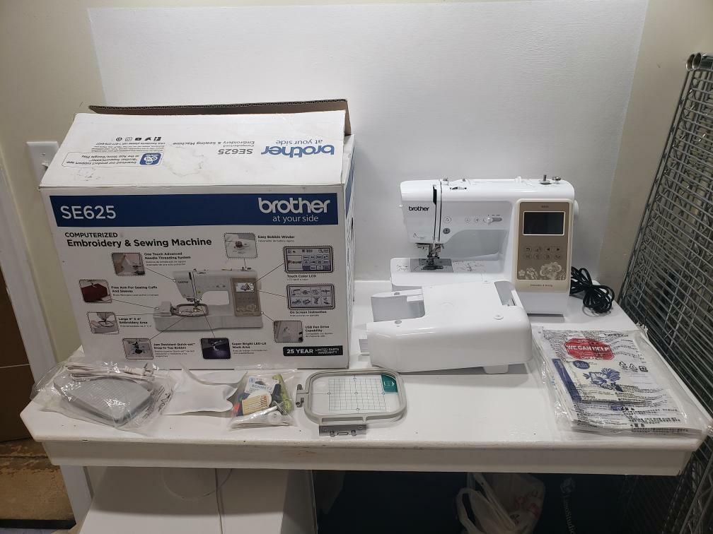 Brother SE625 Computerized Sewing & Embroidery Machine w/ Box & Extras