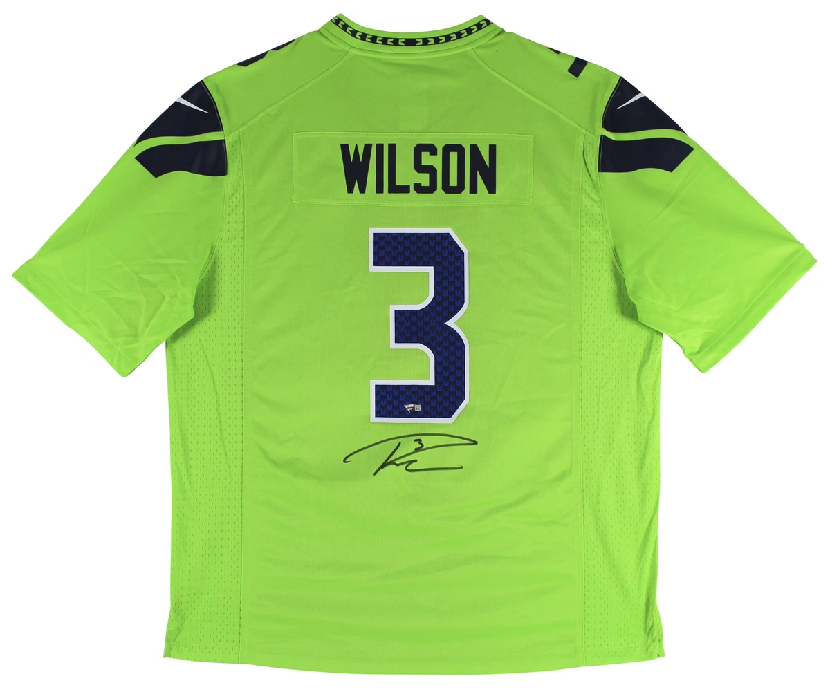 Seattle Seahawks Russell Wilson Autographed Framed White Nike