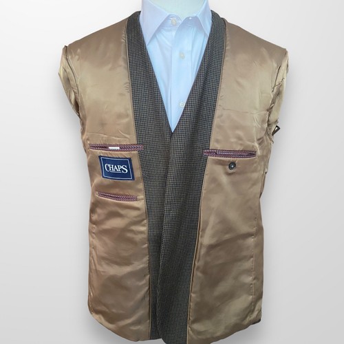 Chaps Mens 42 R Brown Suit Jacket Blazer Casual Sport Coat Wool Suit - Picture 7 of 11