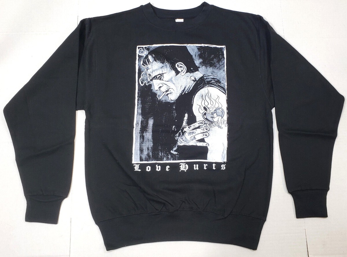 FRANKENSTEIN Crewneck Sweatshirt LOVE HURTS Rockabilly Sweater