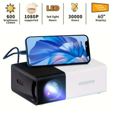 Projektor Mini HD Tragbar Heim Wi-Fi LED Android Bluetooth Theater 4K 720P HDMI