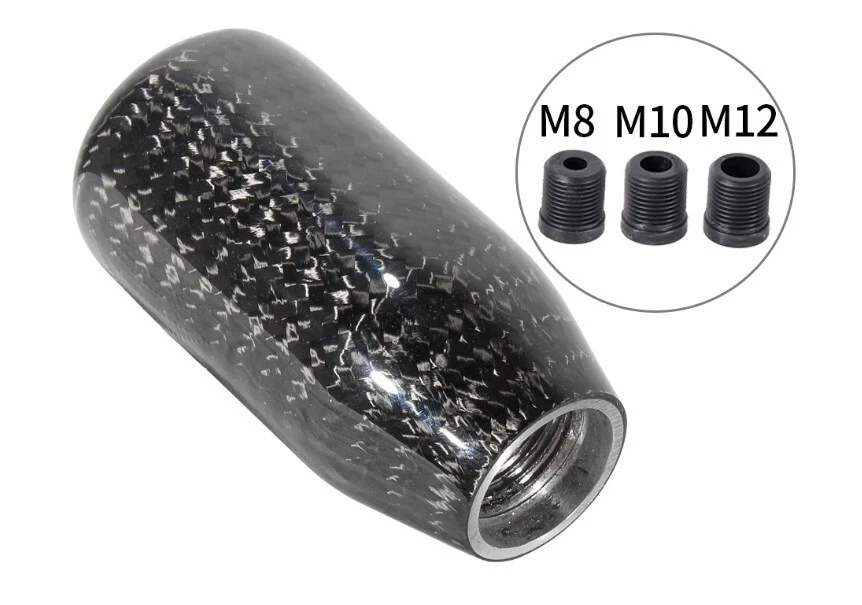 JDM Genuine Carbon Fibre Gear Shift Knob M12x1.25 M10x1.5 M10x1.25 M8x1.25 - Image 3 of 4