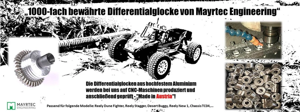 Differentialglocke aus Alu kompatibel - Ersatzteil Reely 538561C , Reely New 1/2 - Bild 2 von 4