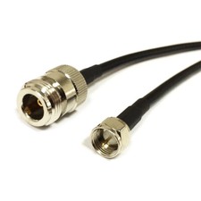 N type female to F type male plug pigtail cable RG58 50cm 20inch for wifi router