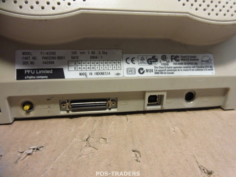 FUJITSU fi-4120C2 USB Color Image Document Scanner A4 600 dpi 25ppm POWERS ON OK - Bild 3 von 4