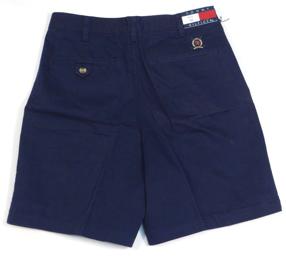 Pantalones Cortos Tommy Hilfiger Golf Azul Marino Plisados 30 Cintura 7 1/2 Entrepierna Para Hombre Nuevos con Etiquetas Foto 2 de 2