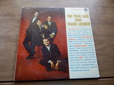 LP-THE FOUR LADS-Sing Frank Loesser-1957-6 eyed Columbia-Ray Ellis-Guys & Dolls