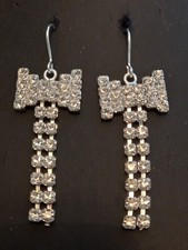 Stunning Diamante Bow Earrings