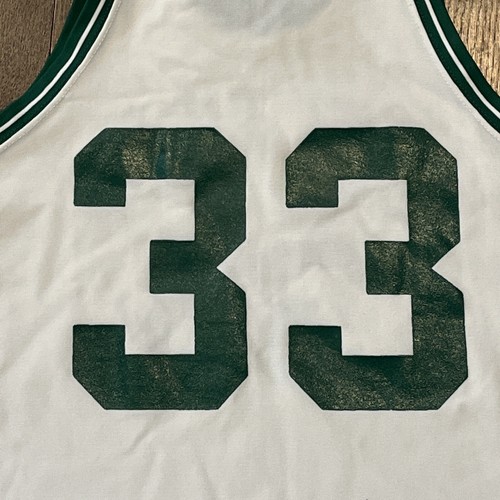Larry Bird Boston Celtics Jersey Men's Large Sand Knit White - Picture 5 of 8