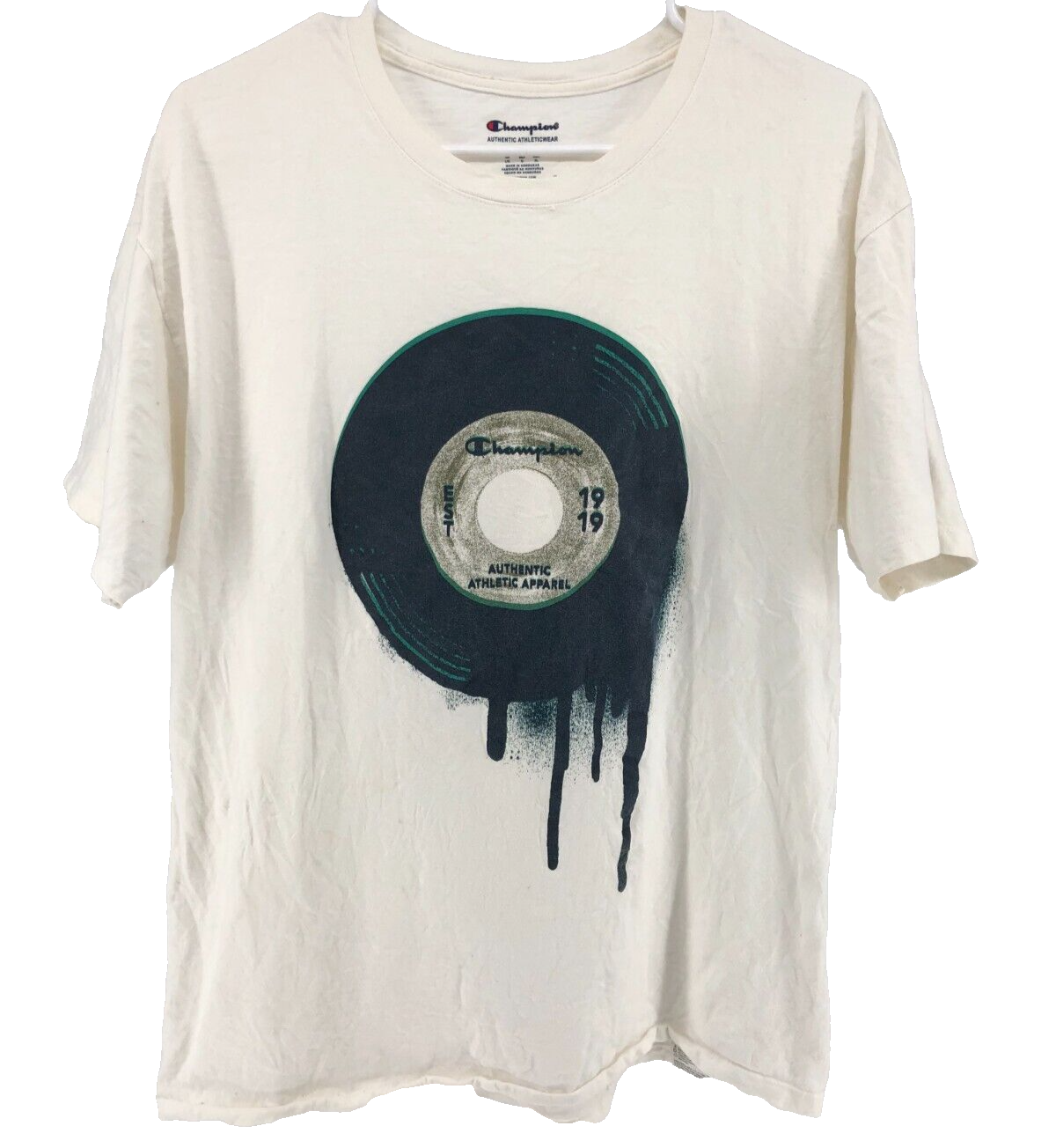 Champion Men’s Large White Short Sleeve Authentic T-Shirt