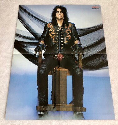 ALICE COOPER 1987 Swedish Poster Music Magazine Okej 1980s Vintage