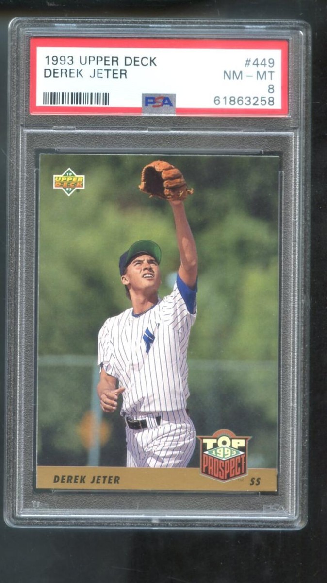 1993 Upper Deck #449 Derek Jeter ROOKIE RC PSA 8 Graded Baseball