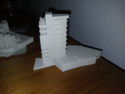 Laser gedrucktes 3D Architekturmodell von Wohnungen für Modelleisenbahnen etc.